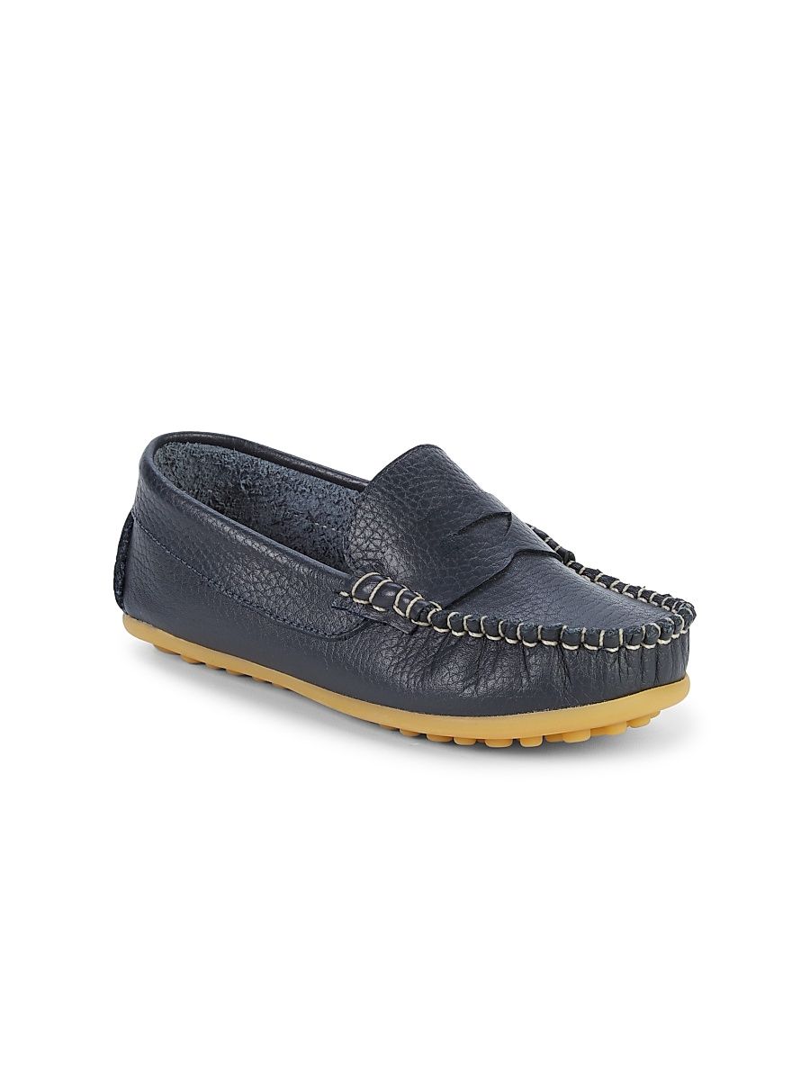 Baby's, Little Boy's & Boy's Alex Leather Drivers - Navy - Size 9 (Toddler)