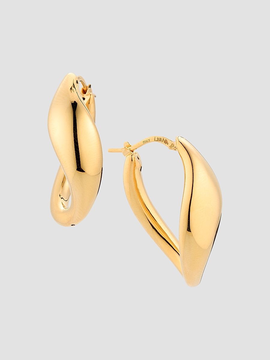 Women's Golden Dreams 18K Yellow Gold Twisted Hoop Earrings - Yellow Gold
