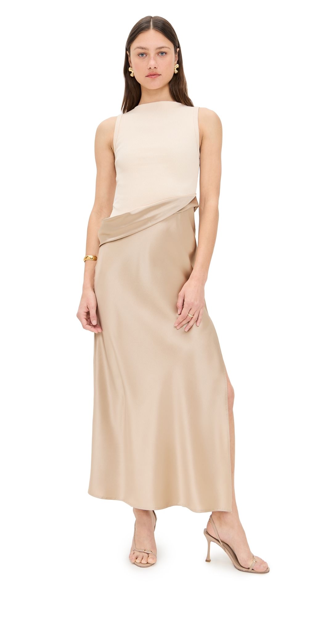 Nanushka Cobee Dress Dune/Crème XL