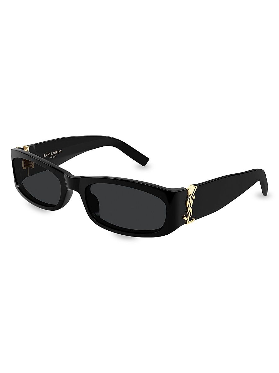 Women's 55MM Rectangular Sunglasses - Black