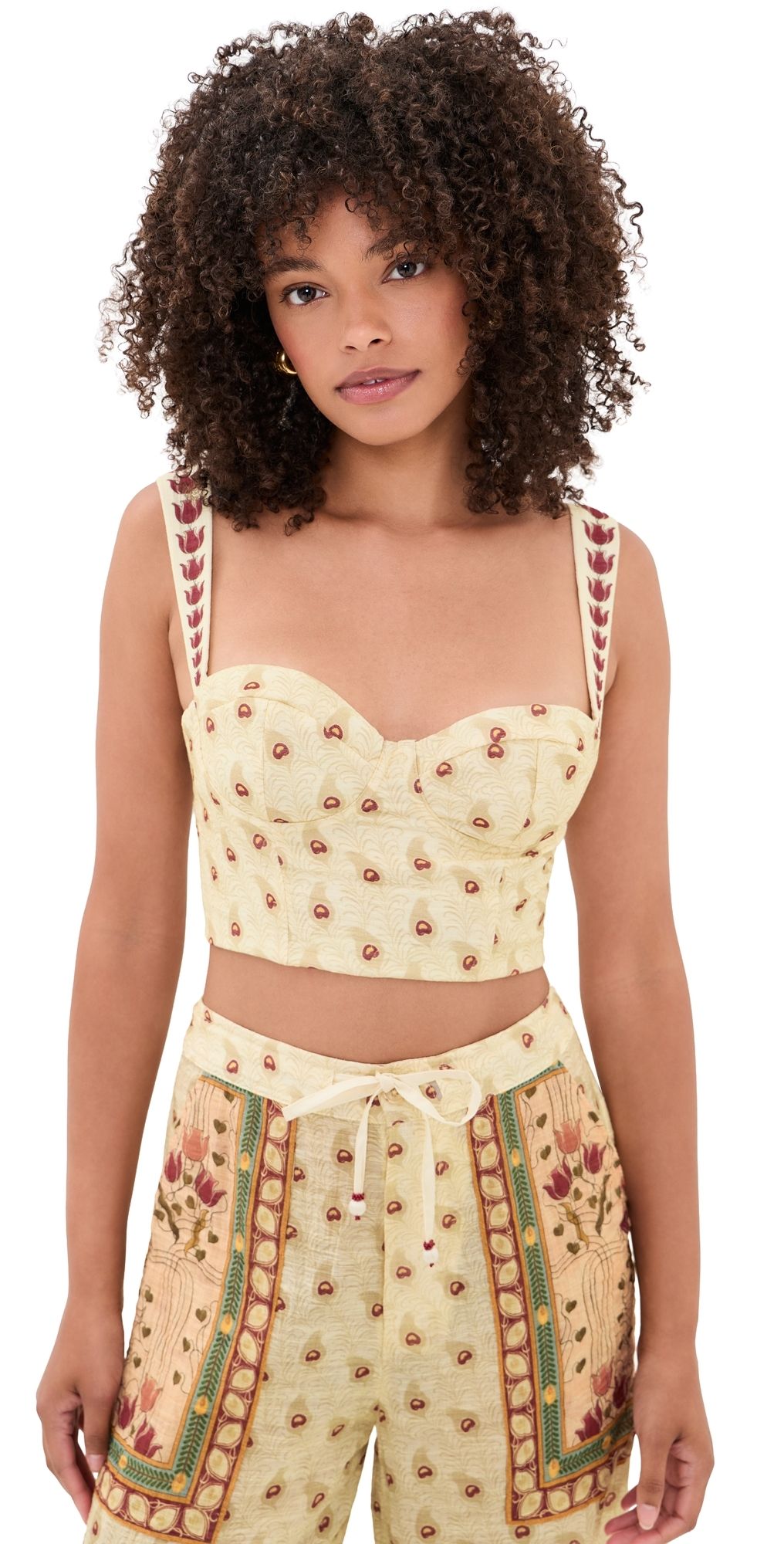 Agua Bendita Nader Lupe Plume Crop Top Multicolor L