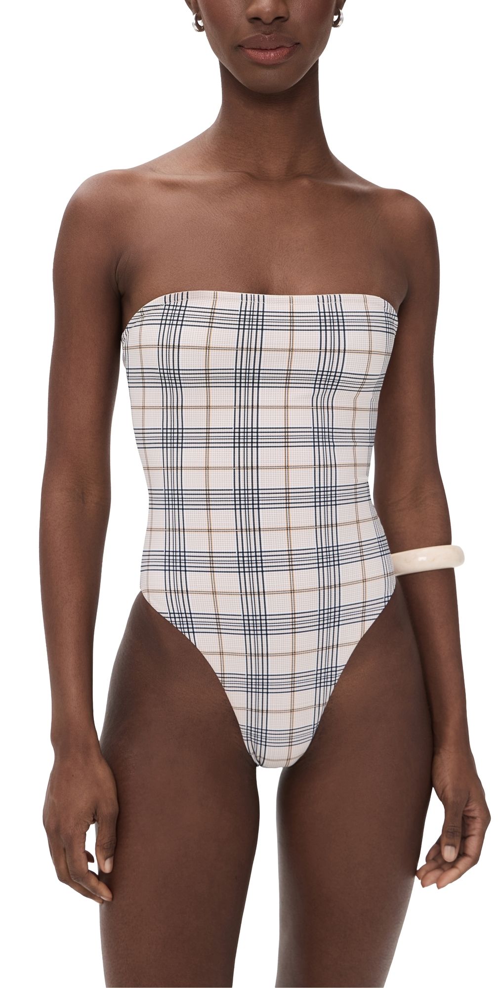 Lioness Gigi One Piece Beige Plaid S