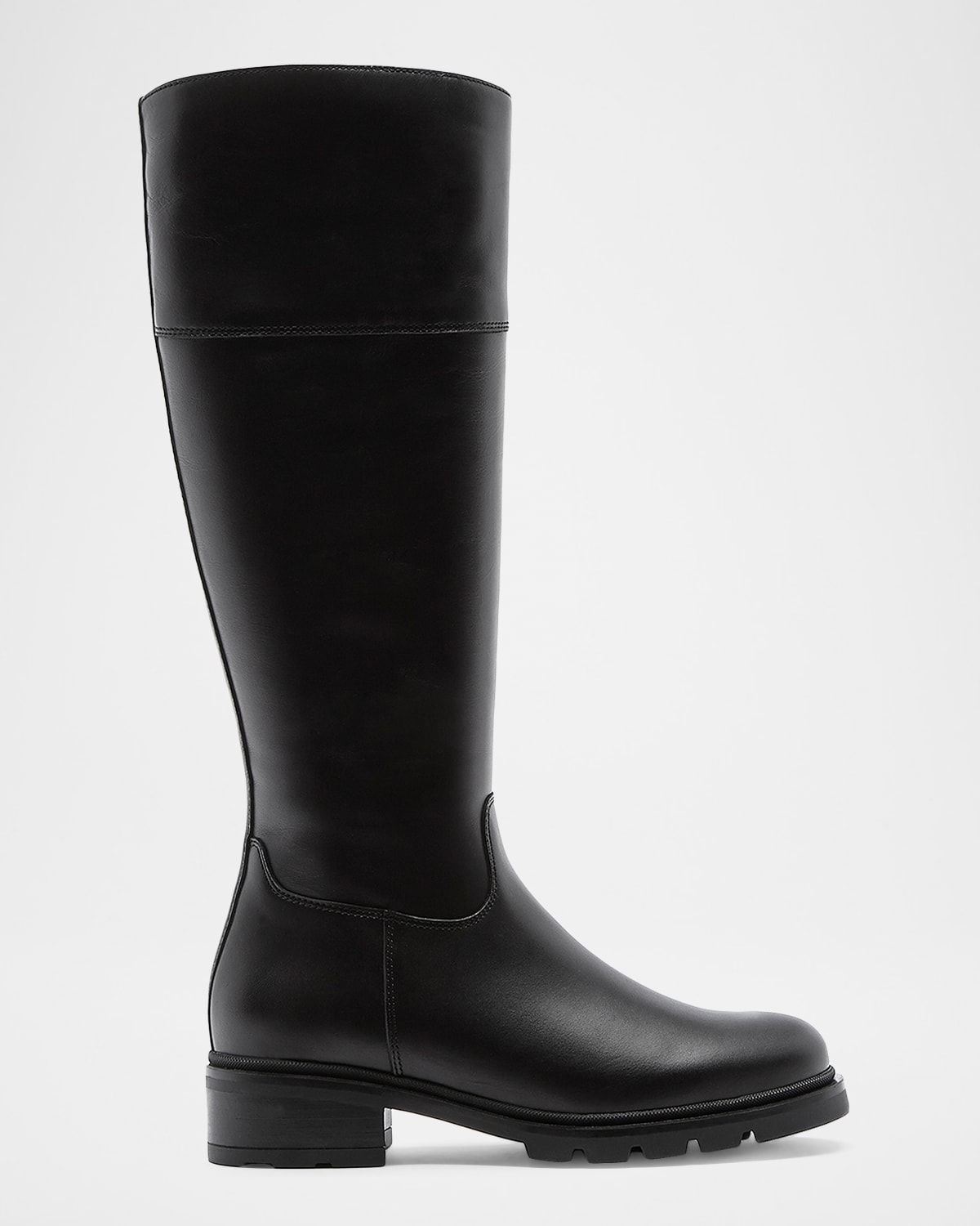 Scottie Leather Lug-Sole Knee-High Boots