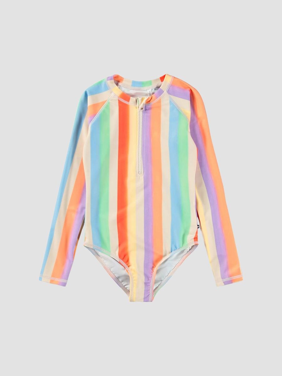 Molo Girl's Little Girl's & Girl's Necky One-Piece Swimsuit - Rainbow Palm - Size 6