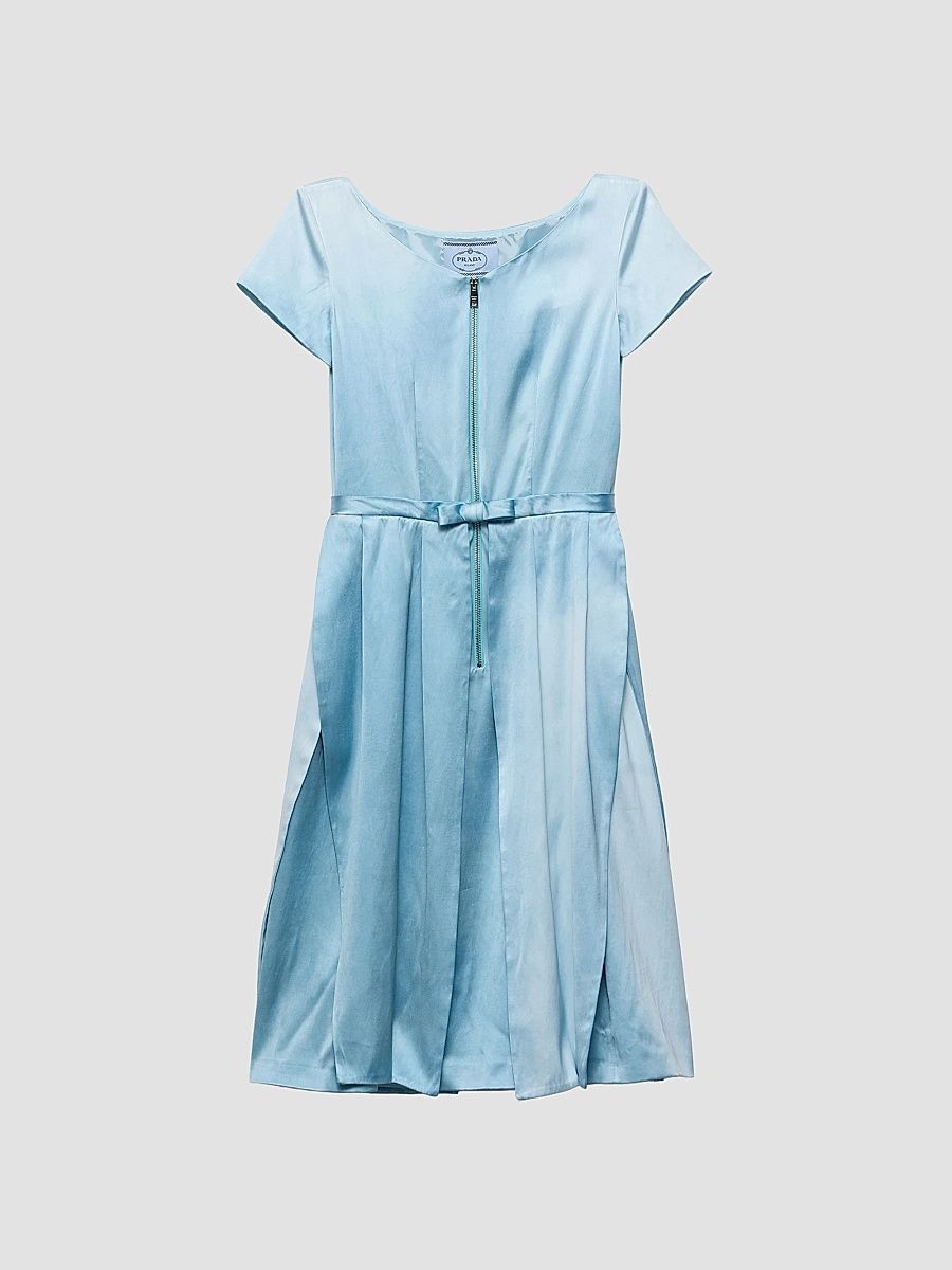 Women's Washed Silk Duchesse Dress - Green - Size 8