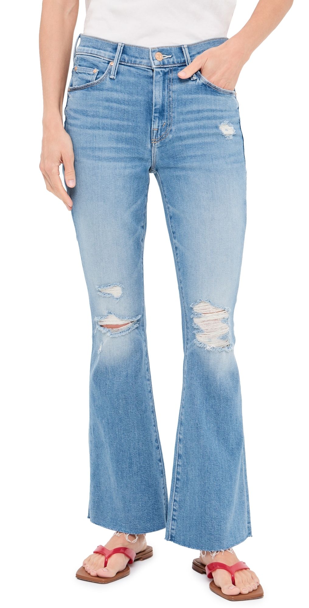 MOTHER Petite Lil Weekender Fray Jeans Chaos Is Calling 33