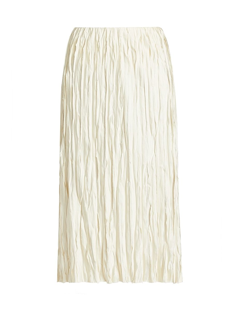 Women's Crushed Bias Strip Skirt - Pale Ivory - Size 16