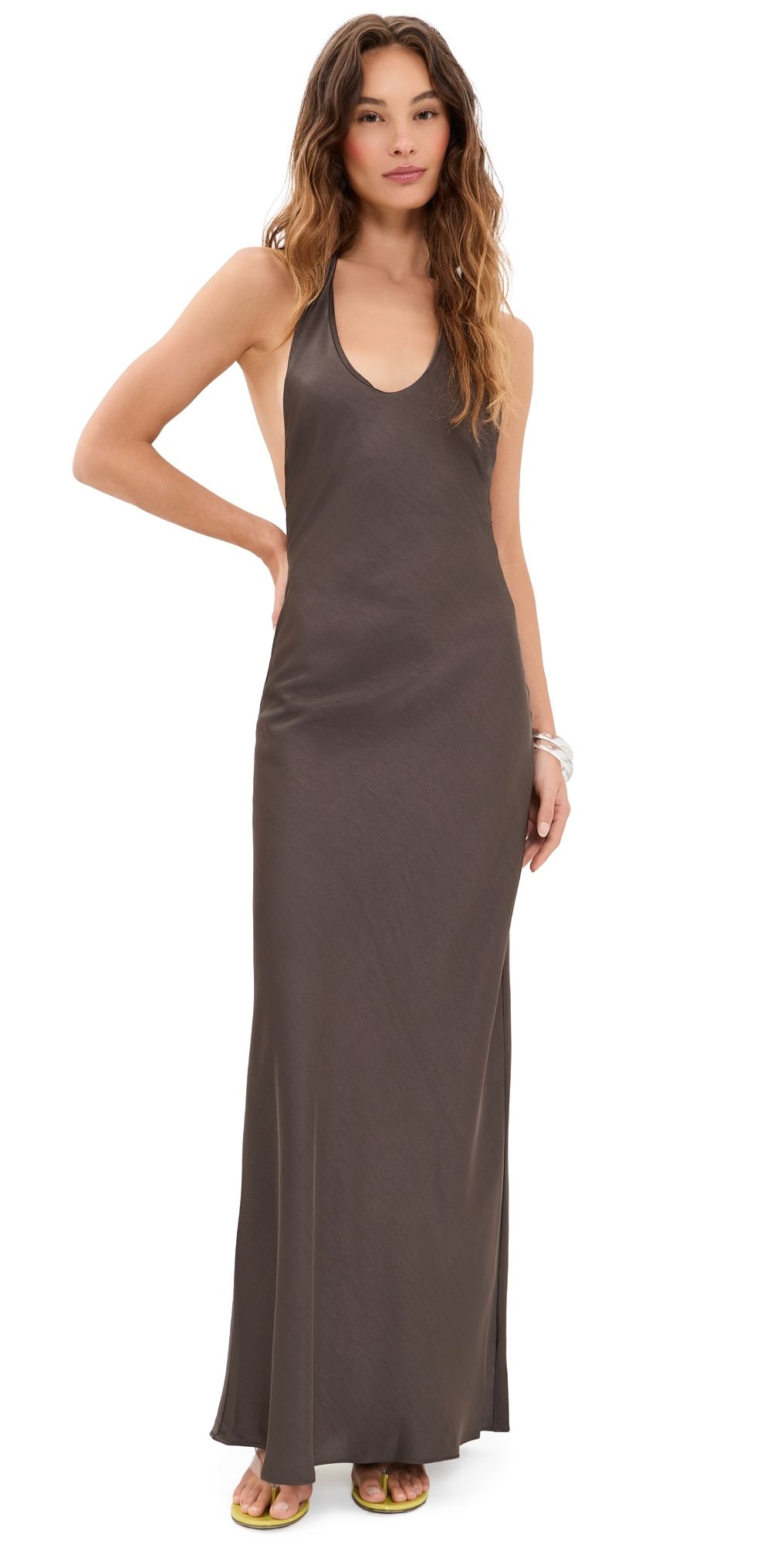 Lioness Bare Maxi Dress Mocca L