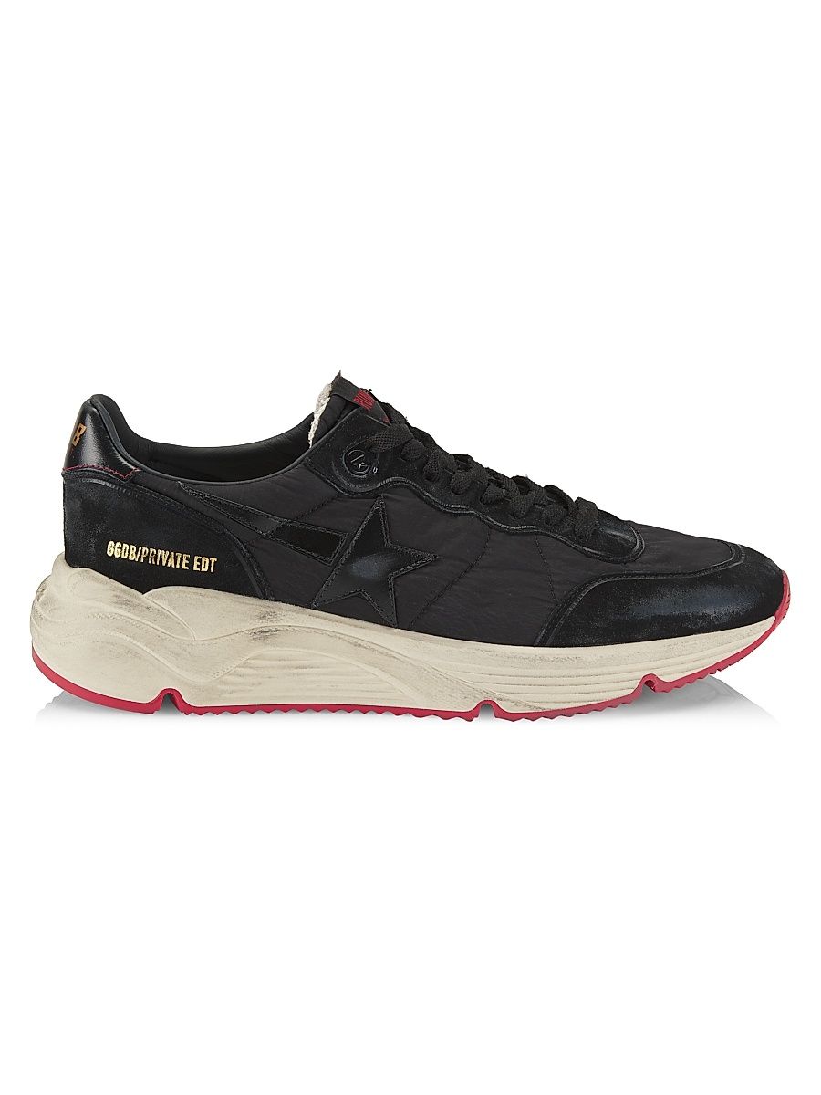 Men's Running Sole Low-Top Sneakers - Black - Size 10