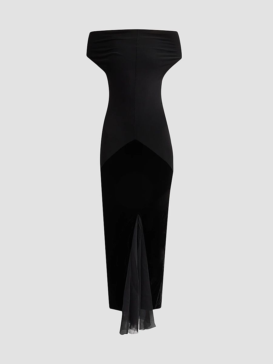 Women's Sliced Midi Dress - Black - Size 2