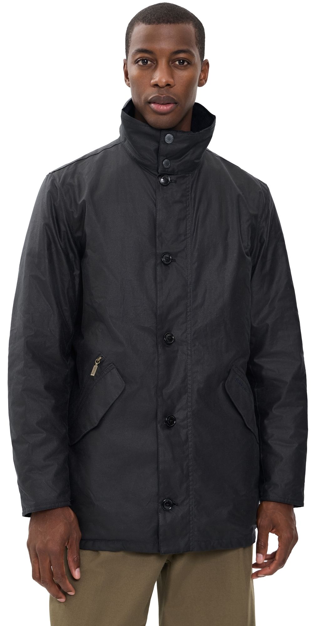 Barbour Modern Powell Wax Jacket Navy XL