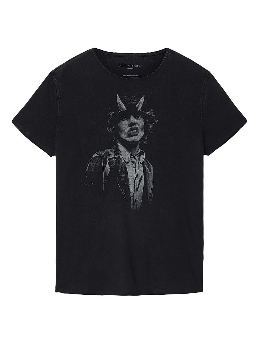 Men's AC/DC Highway to Hell Raw-Edge Crewneck T-Shirt - Black - Size XXL