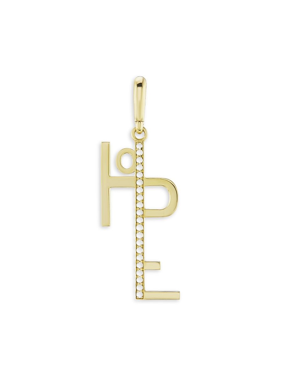Women's 18K Yellow Gold & Diamond Hope Charm - Yellow Gold