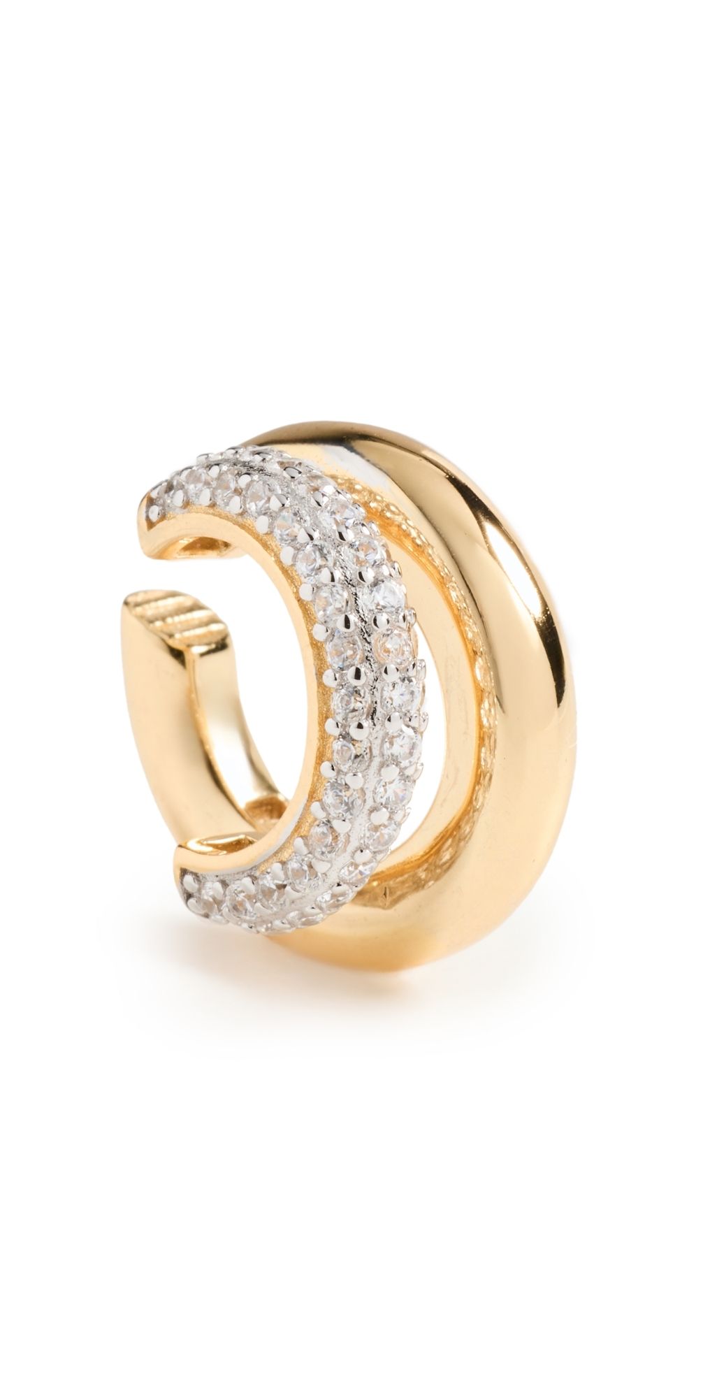 SHASHI Bree Ear Cuff Silver/Gold One Size