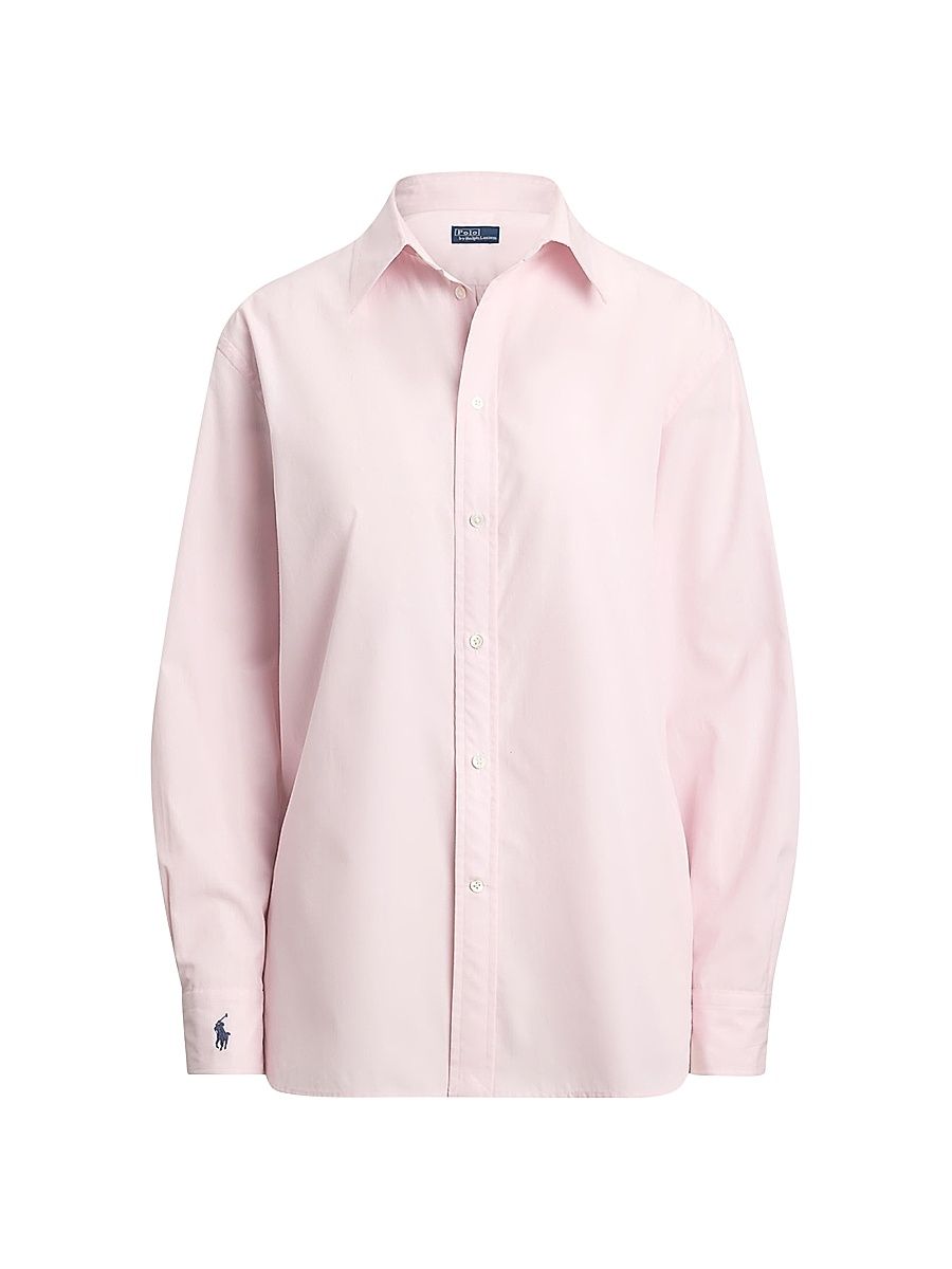 Women's Oversize-Fit Cotton Shirt - Surfside Red - Size XXL