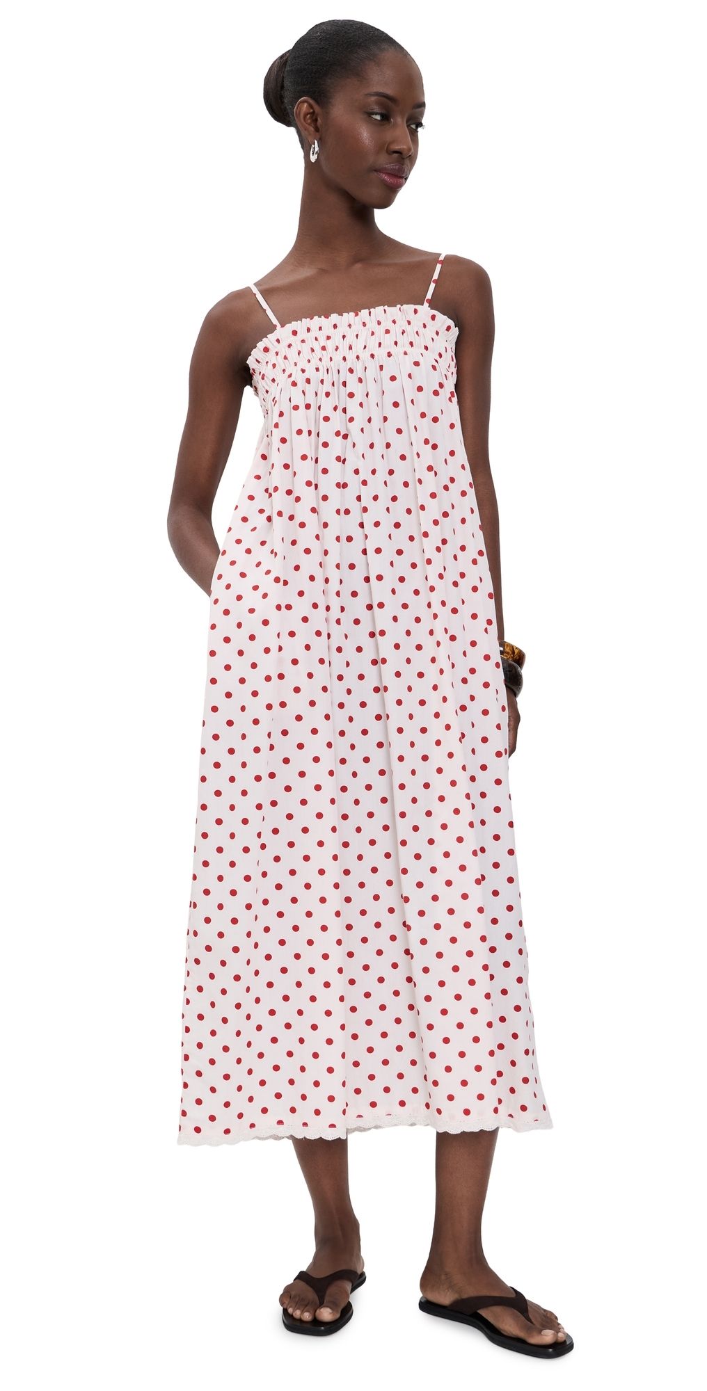 La Maregold The Sammy Midi Dress Red Dot S