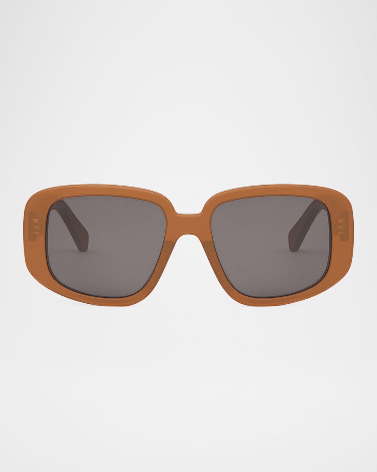 Bold 3 Dots Acetate Shield Sunglasses