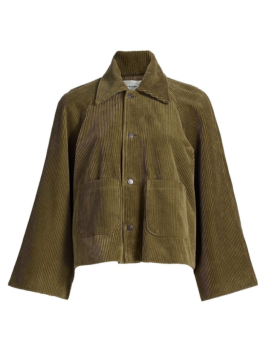 Women's The Corduroy Cotton Swing Jacket - Artichoke - Size Large