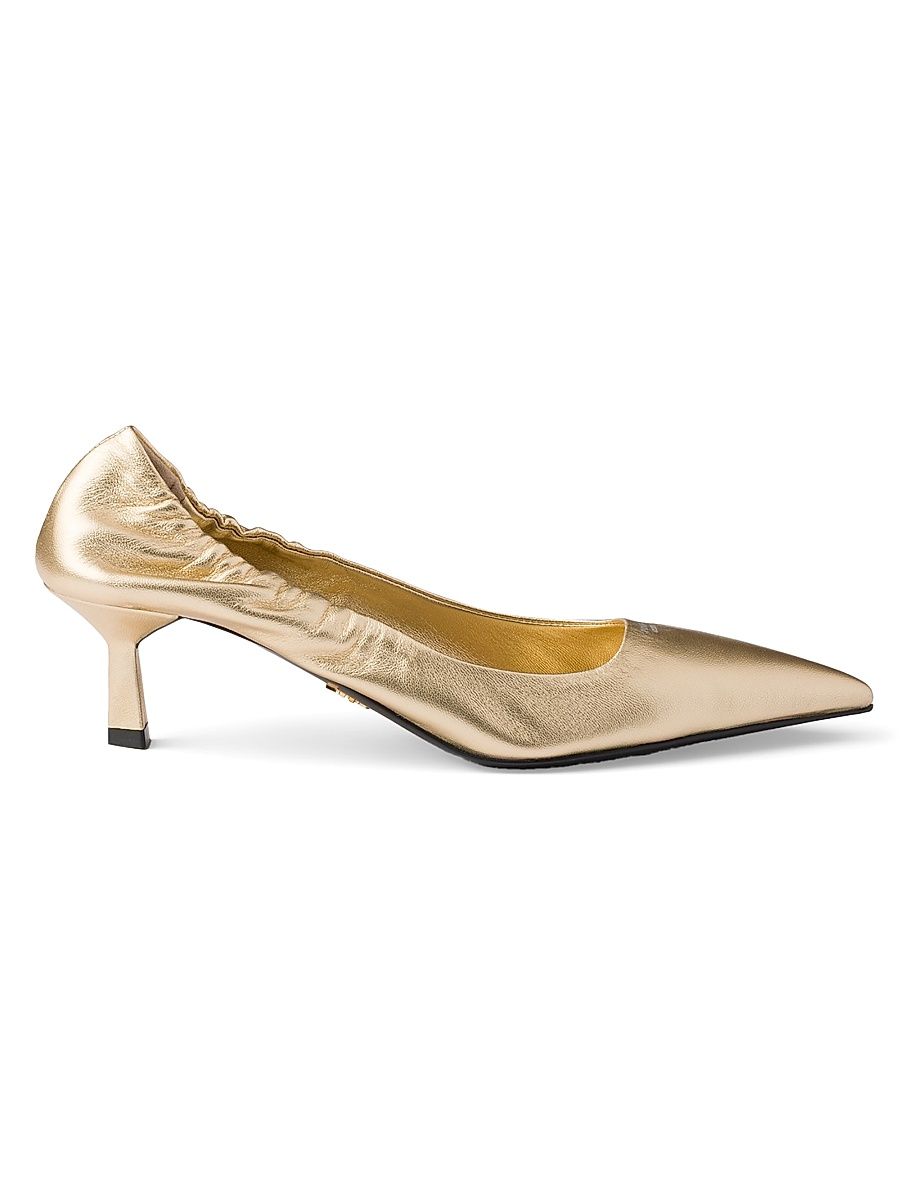 Women's Mordoré Nappa Leather Pumps - Gold - Size 5.5