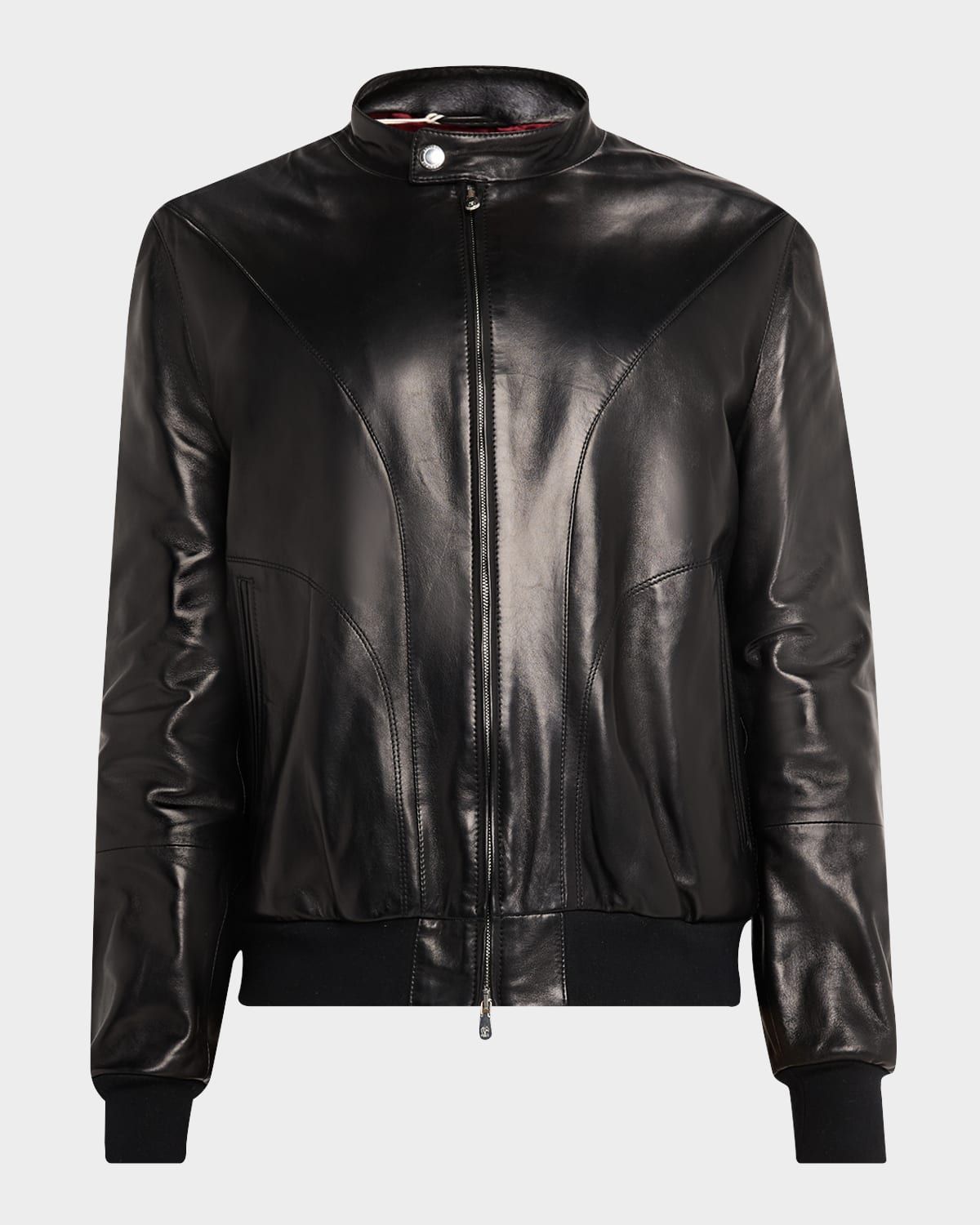 Men & apos;s Polished Nappa Leather Pilot Jacket