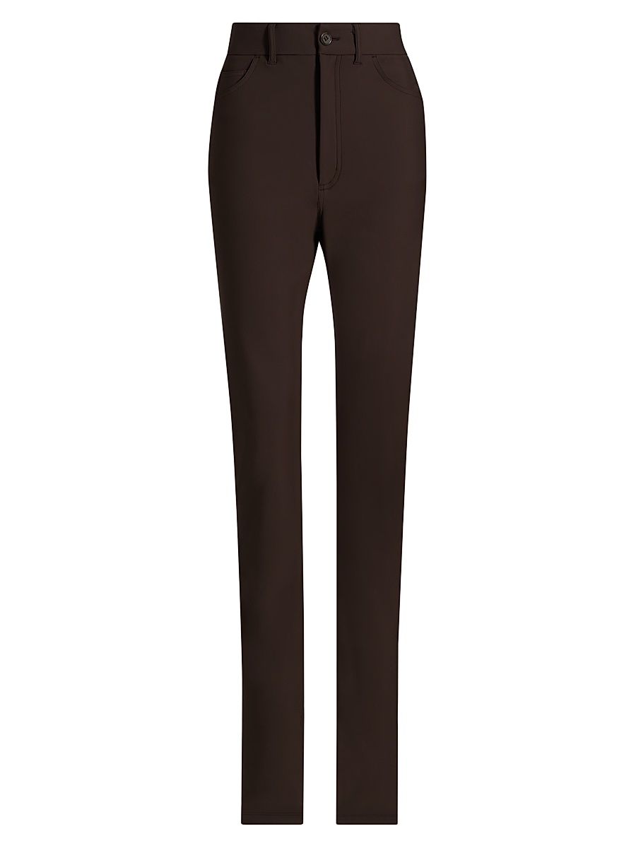 Women's Berit Solid Pants - Brown - Size Small