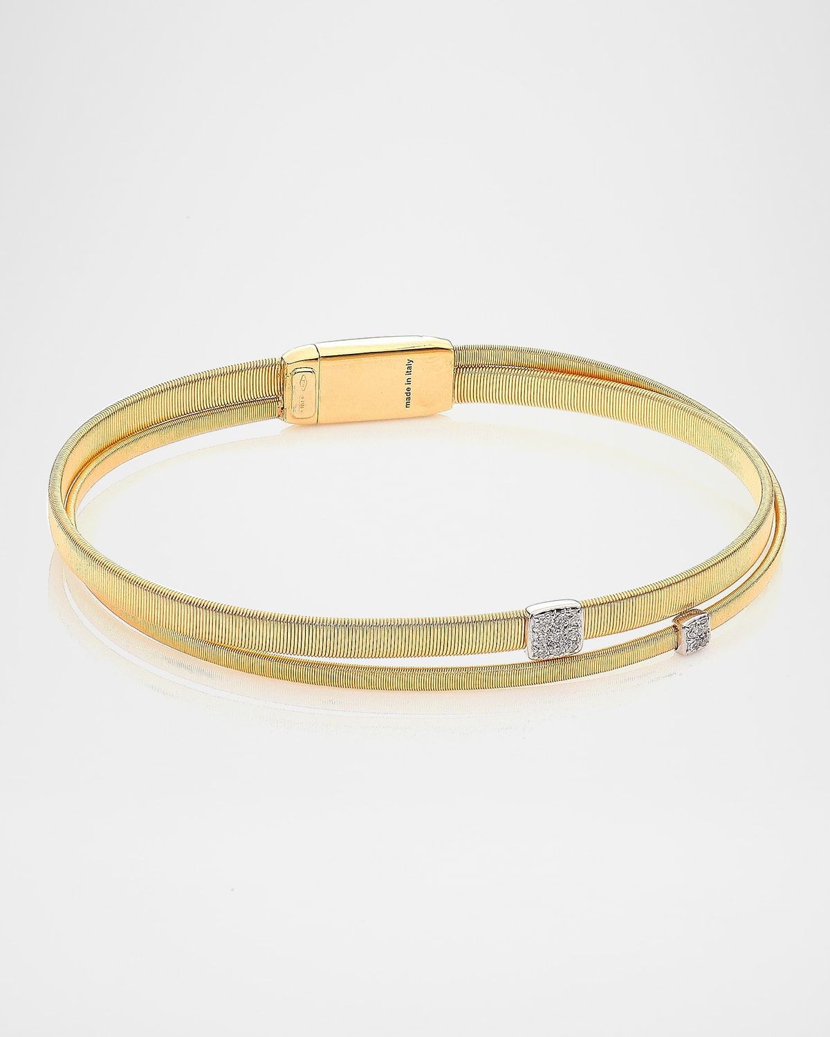 Masai Two-Tone 18K Gold Diamond Double-Strand Bracelet