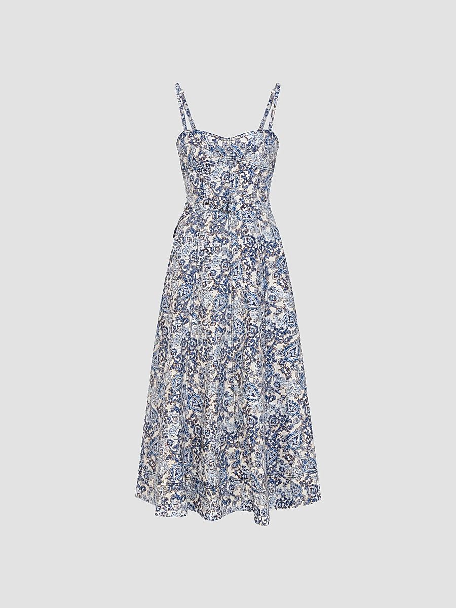 Women's The Fiona Dress - Chedworth Paisley Blue - Size XL