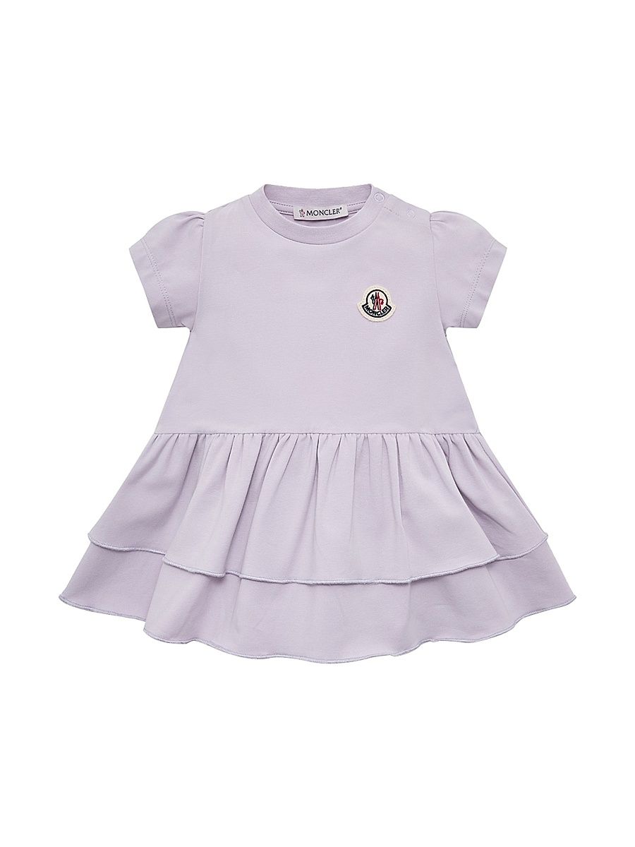 Baby Girl's and Little Girl's Dress in Cotton with Ruffles - Lilac - Size 2