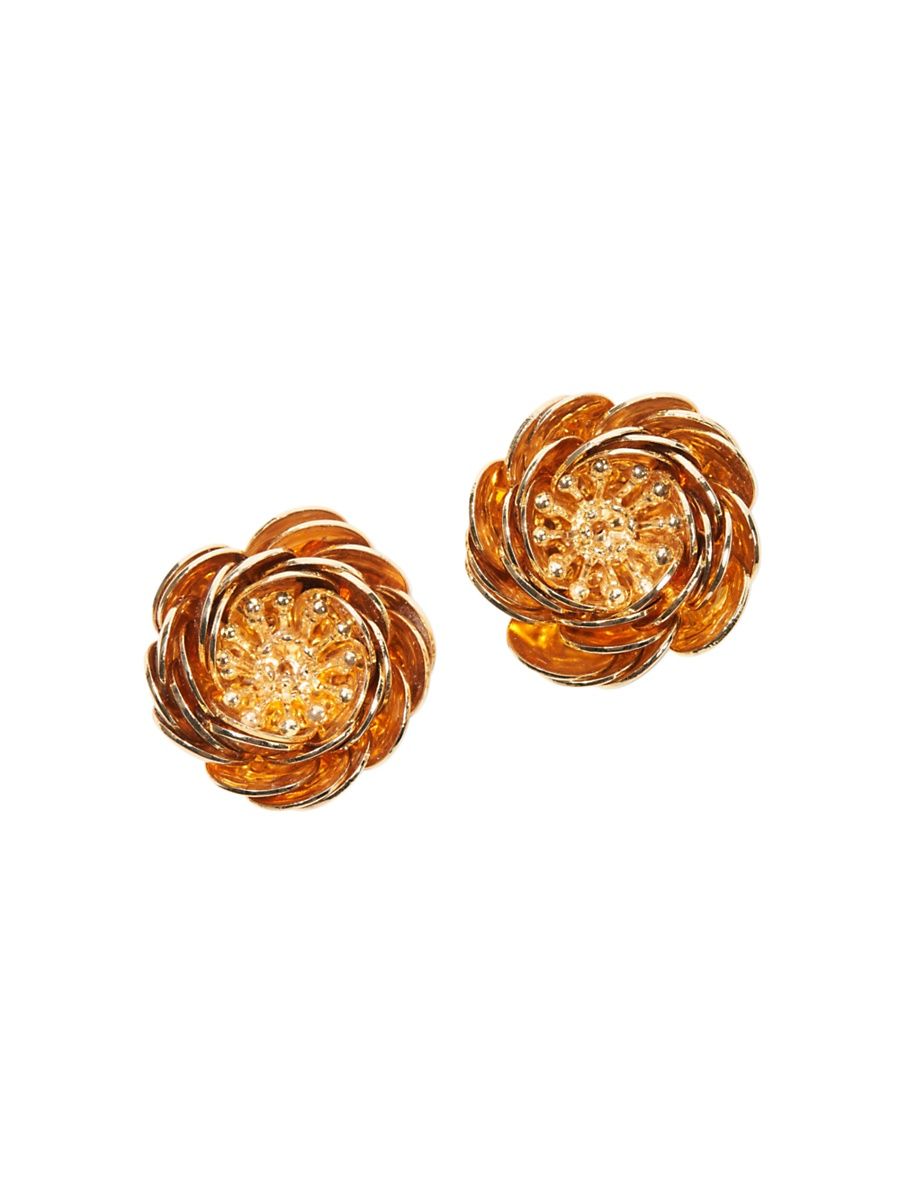 Women's Petals Goldtone Earrings - Gold