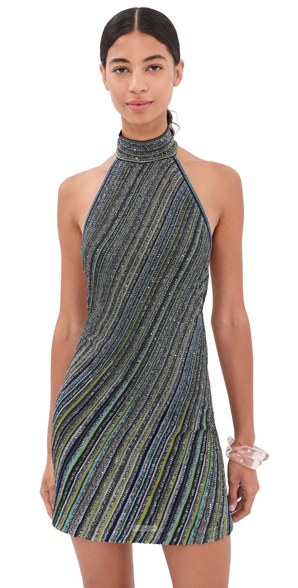 Missoni Sleeveless Short Dress Green Tones 44