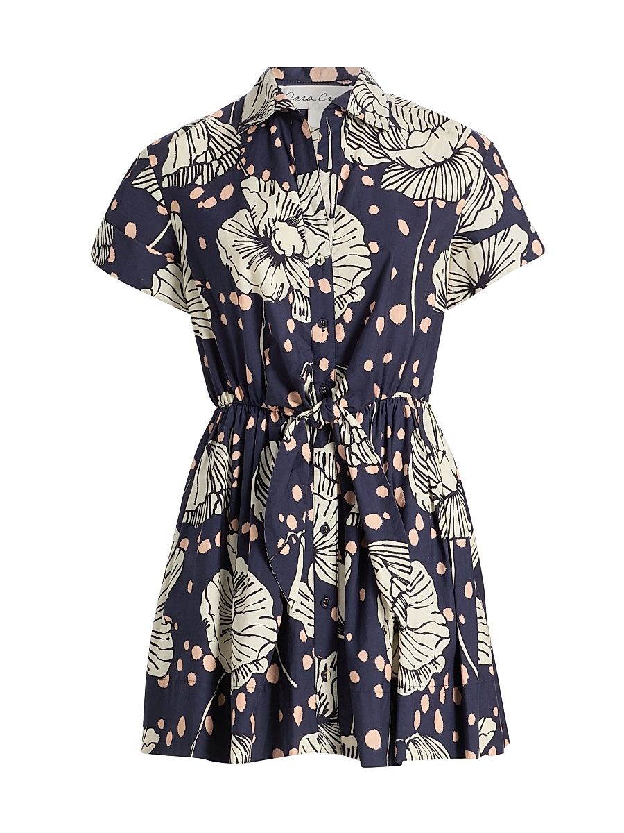 Women's Asbury Floral Mini-Shirtdress - Dotted Flora Navy - Size Medium