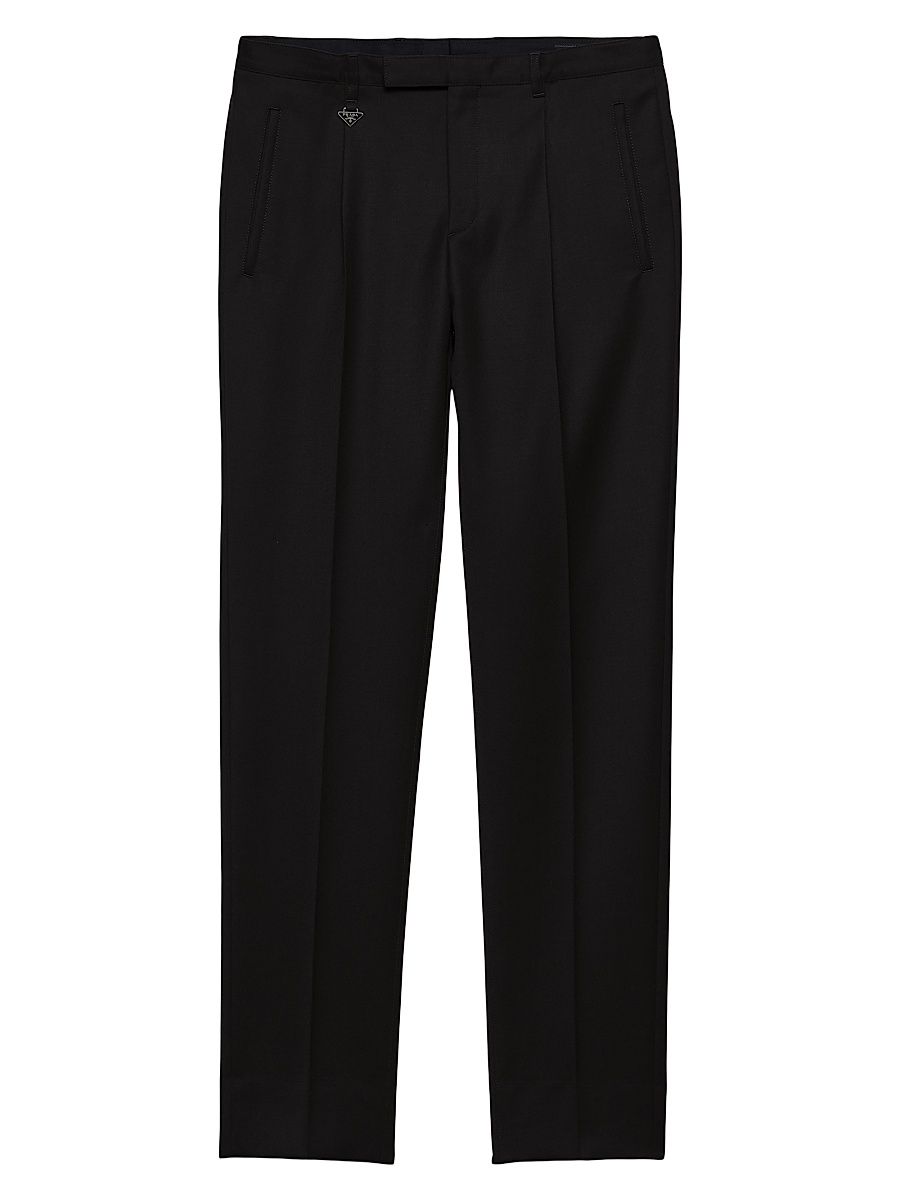 Men's Wool Pants - Black - Size 38