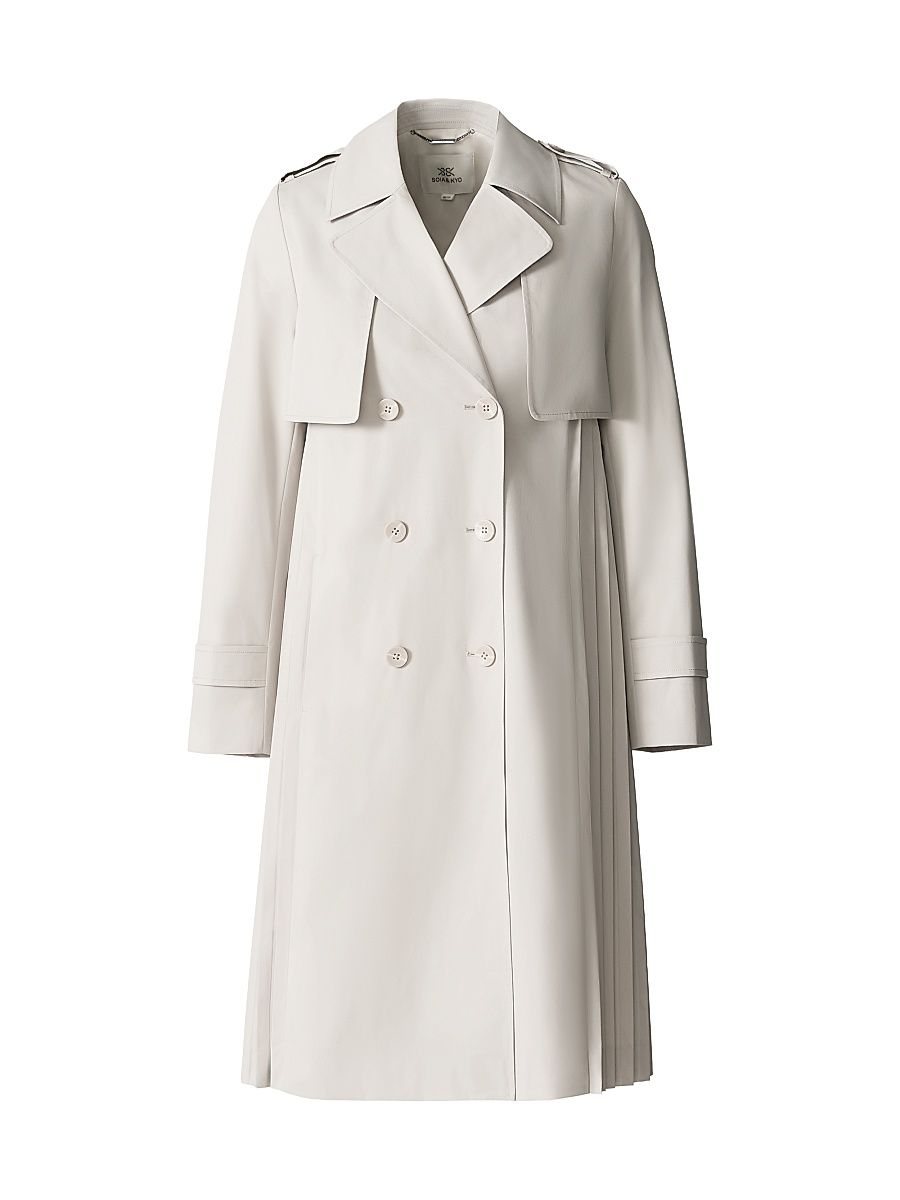 Women's Elanor Pleated Trench Coat - Light Oak - Size XL