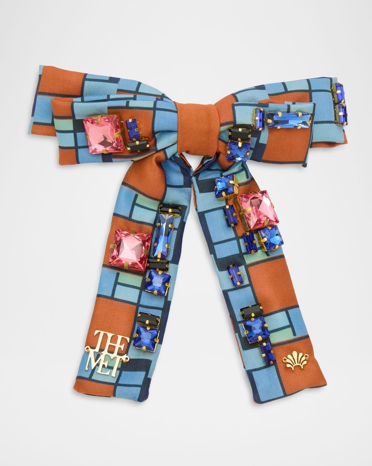 x The Met Mondrian "Composition" Antoinette Embellished Bow Barrette