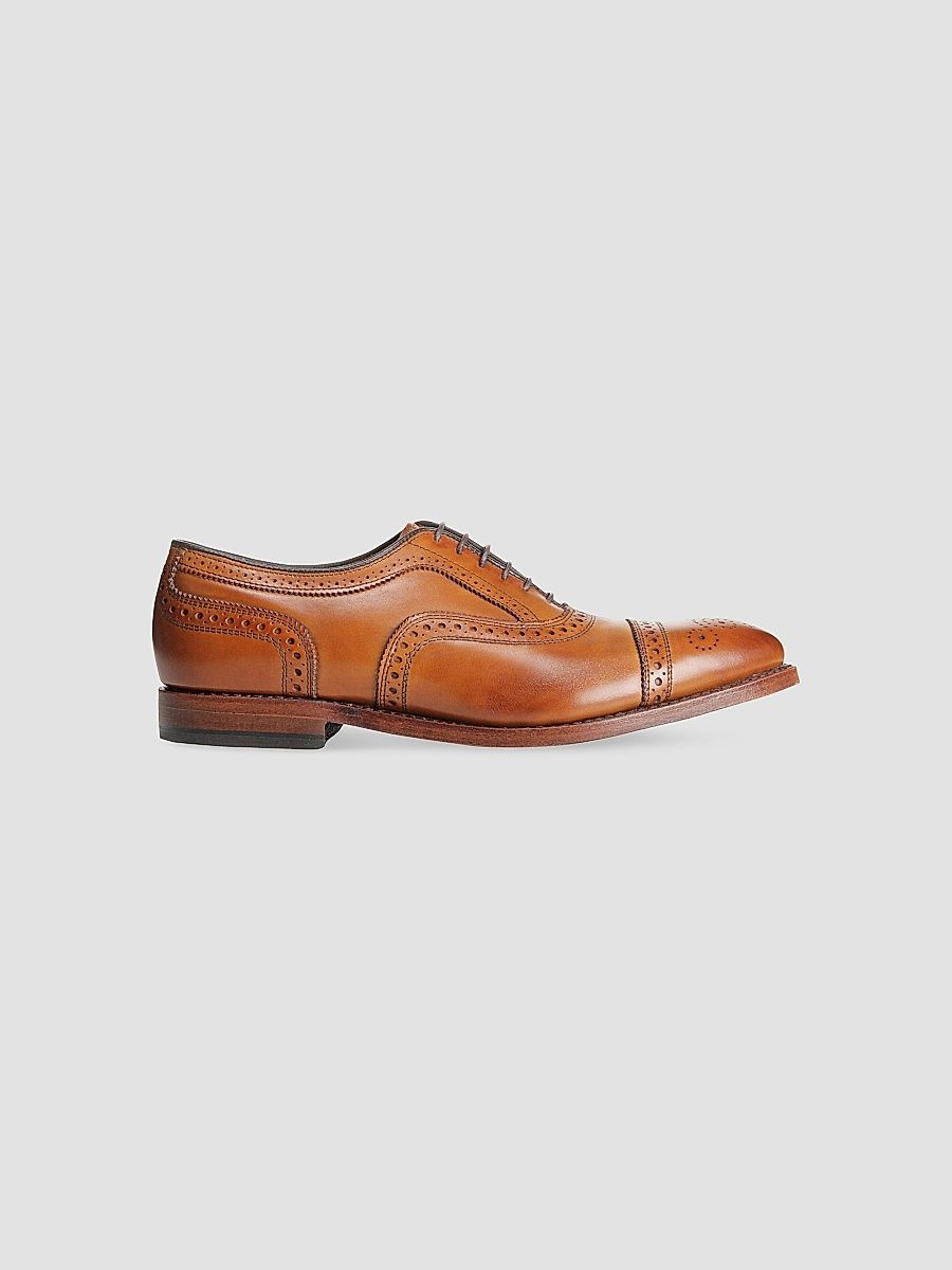 Allen Edmonds Men's Strand Leather Cap-Toe Oxfords - Walnut - Size 13