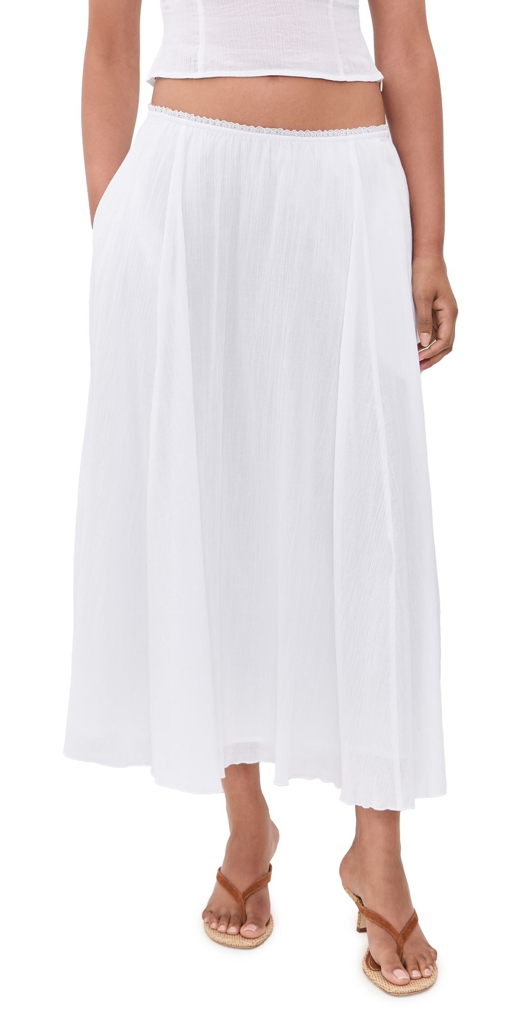 GUIZIO Formentera Skirt White S