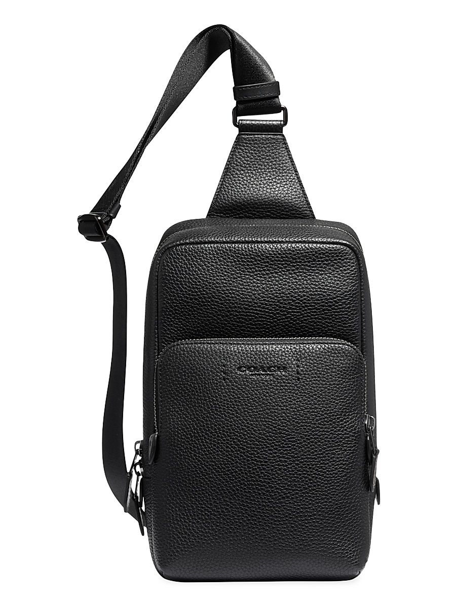 Men's Leather Gotham Pack - Black