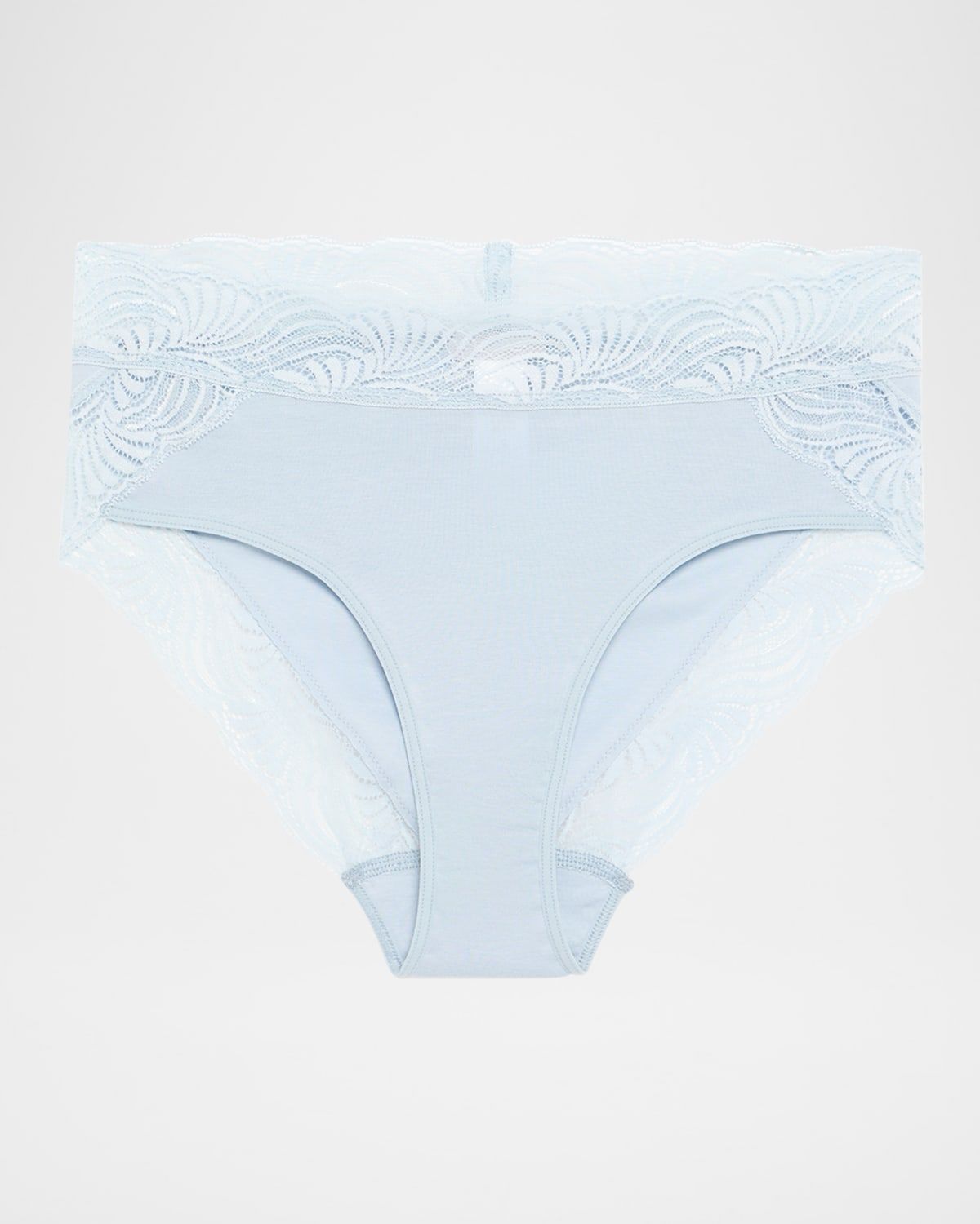 Cotton Delight Lace-Trim High-Cut Briefs
