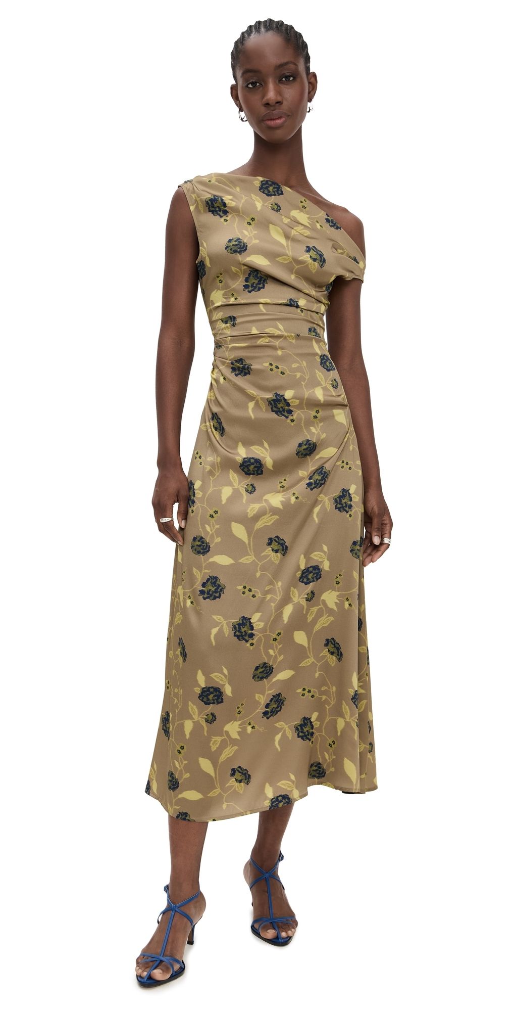 STAUD Phare Silk Dress Vintage Floral 2