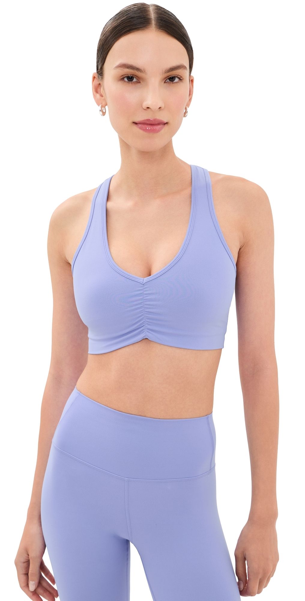 Splits59 Airweight Ruched Bra Purple Haze S