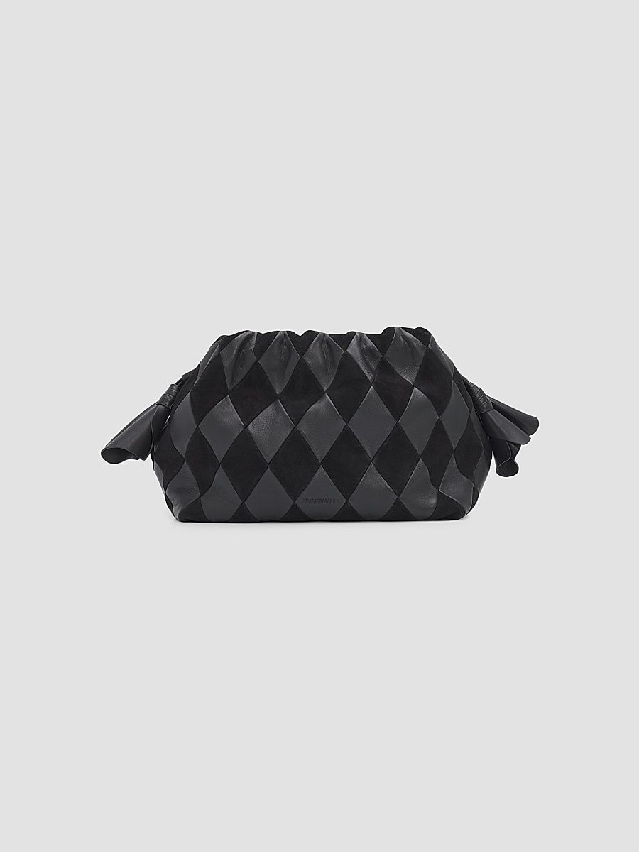 Women's Cloud 91 Medium Leather Clutch - Black