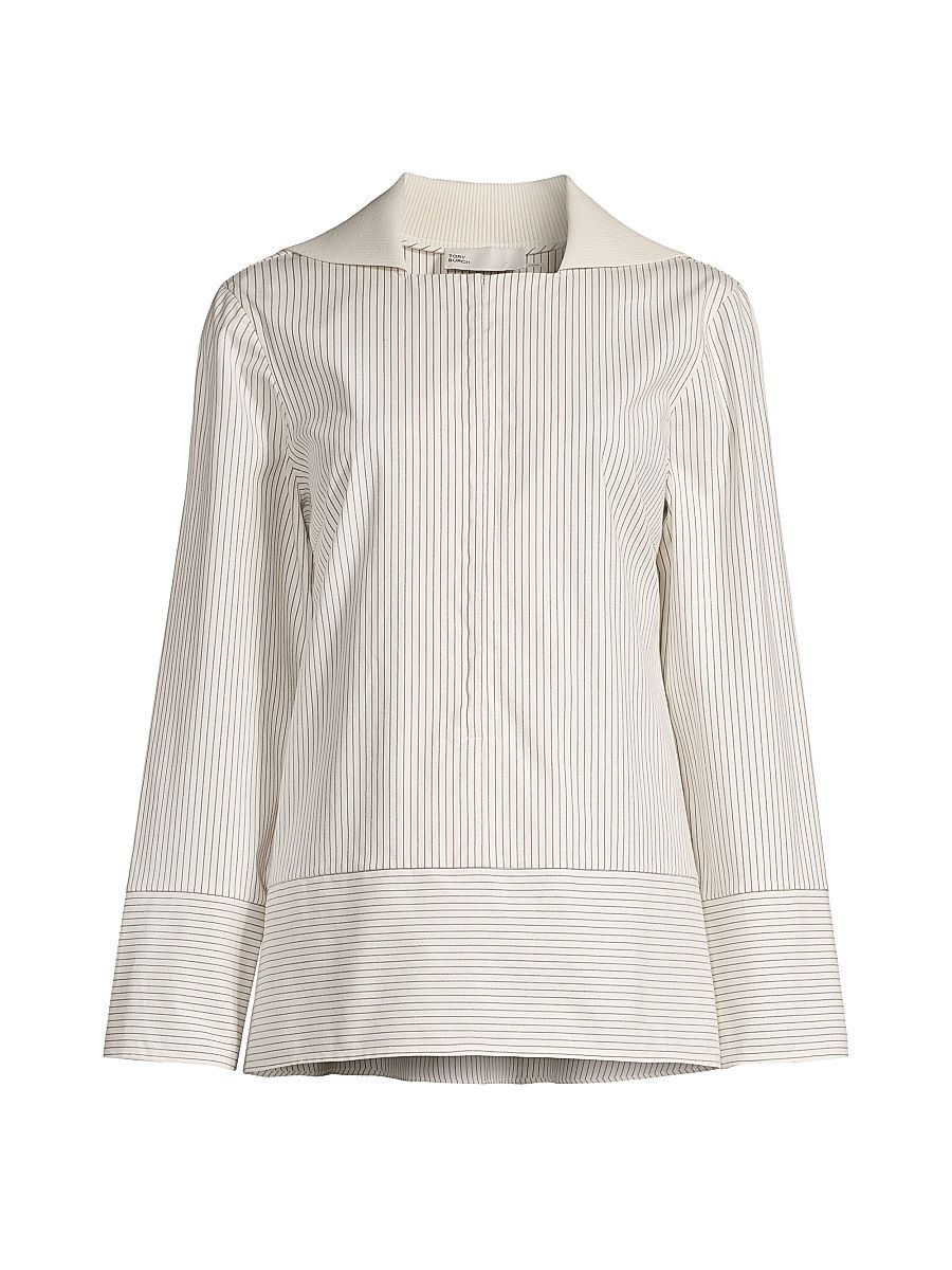 Women's Hook-And-Eye Tunic Top - French Cream - Size 2