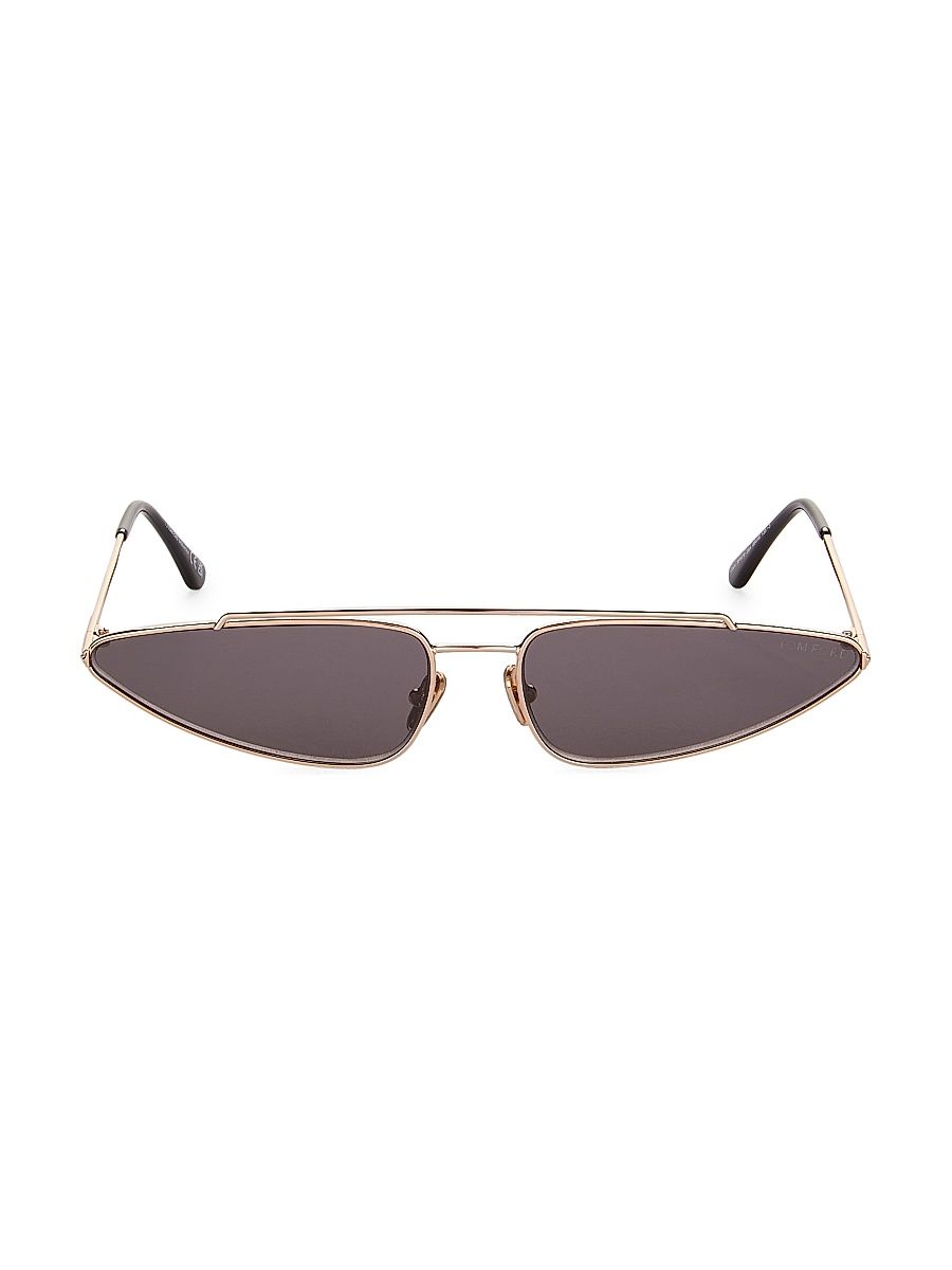 Women's 65MM Geometric Sunglasses - Rose Gold