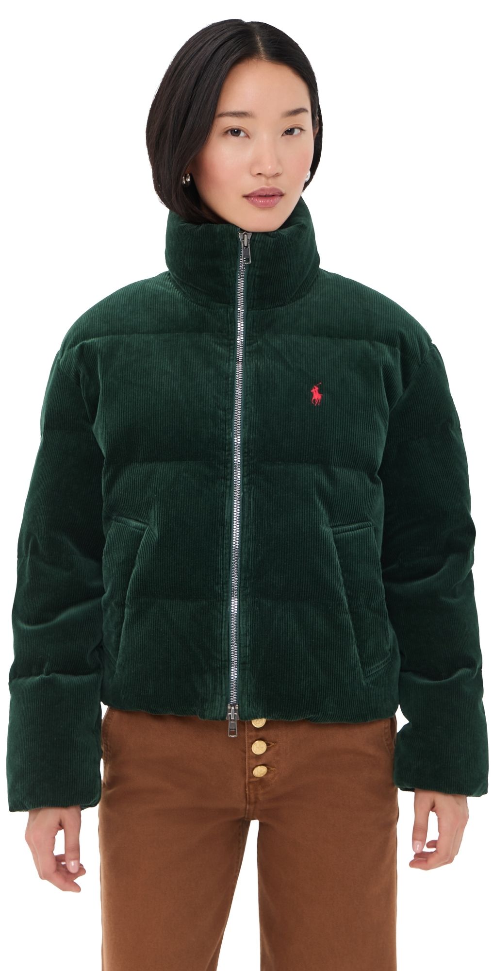 Polo Ralph Lauren Corduroy Down Puffer Jacket Northwest Pine L
