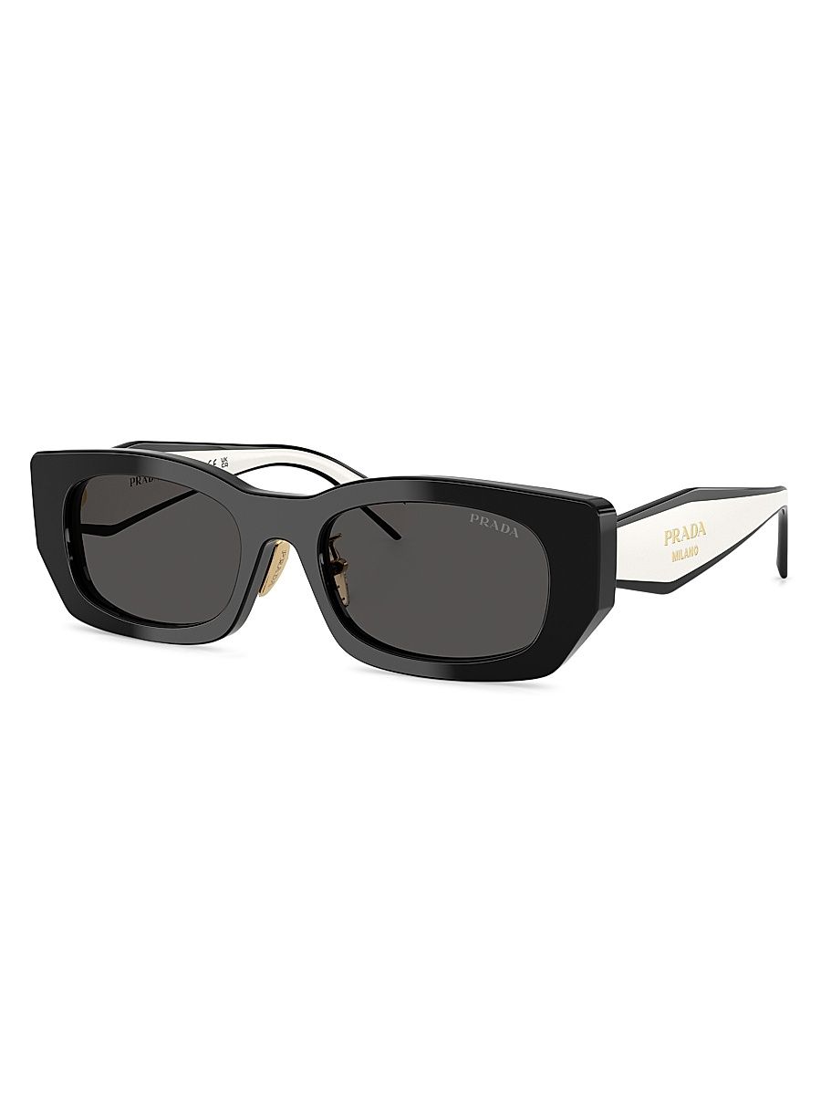 Women's 53MM Pillow Sunglasses - Black Gradient