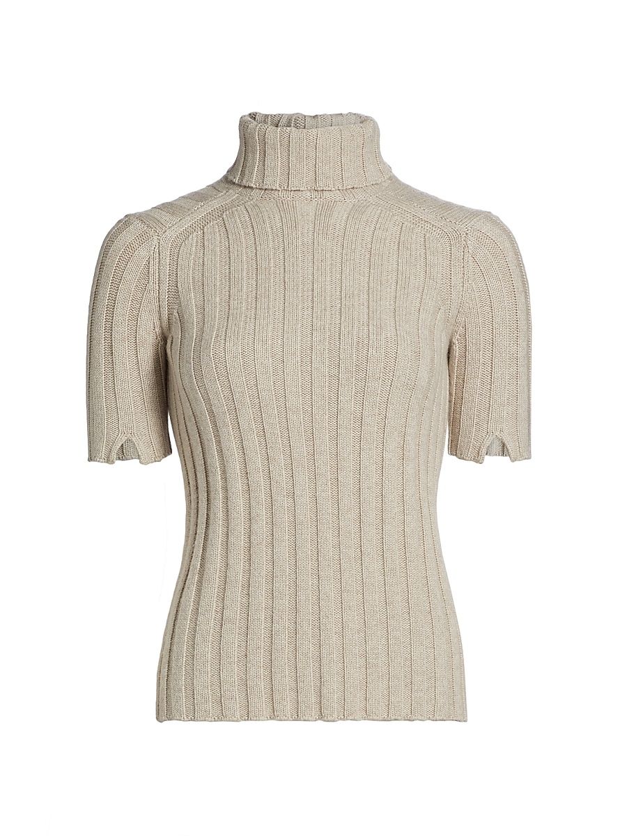 Women's Starling Wool & Cashmere Top - Oatmeal - Size Medium