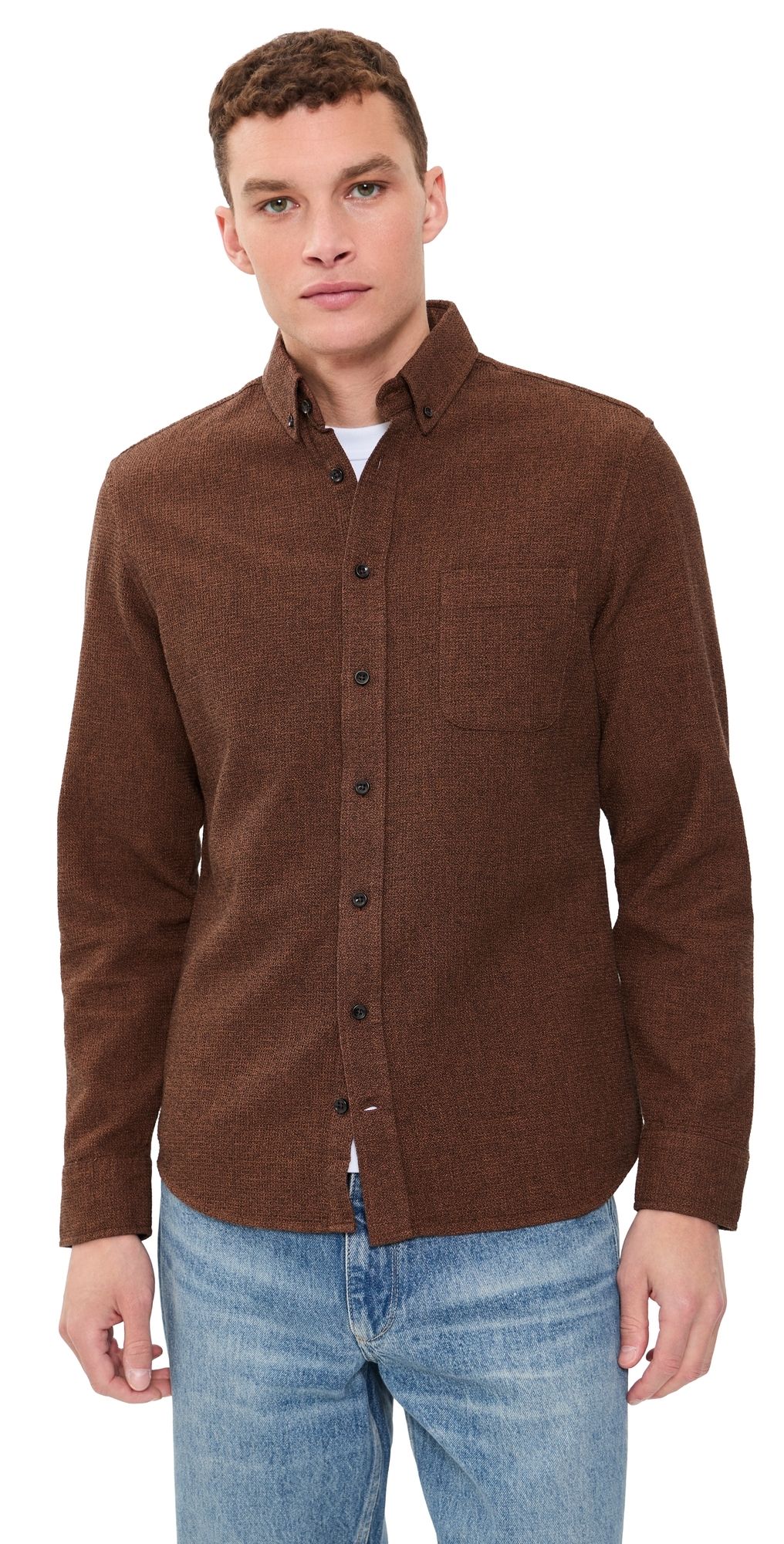 Taylor Stitch The Jack Twist Waffle Button Down Timber 44