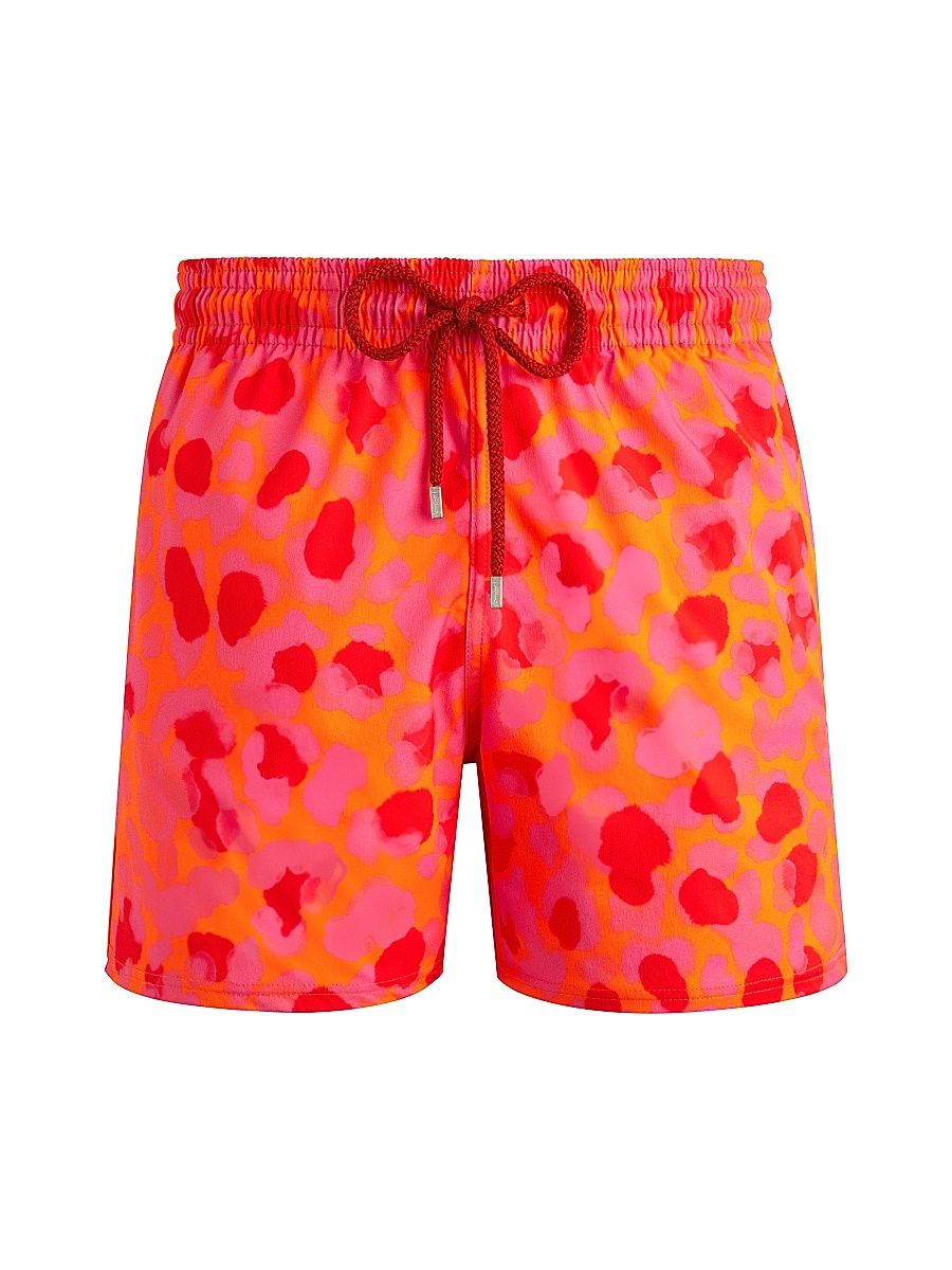 Men's New Leopard Graphic Swim Trunks - Abricot - Size XL