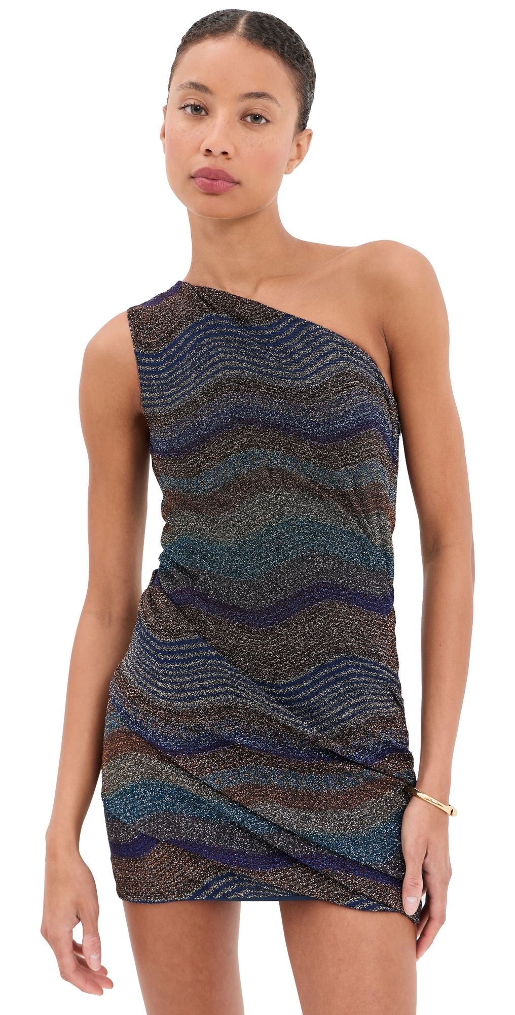 Missoni Sleeveless Short Mini Dress Multi Blue Violet Orange 38