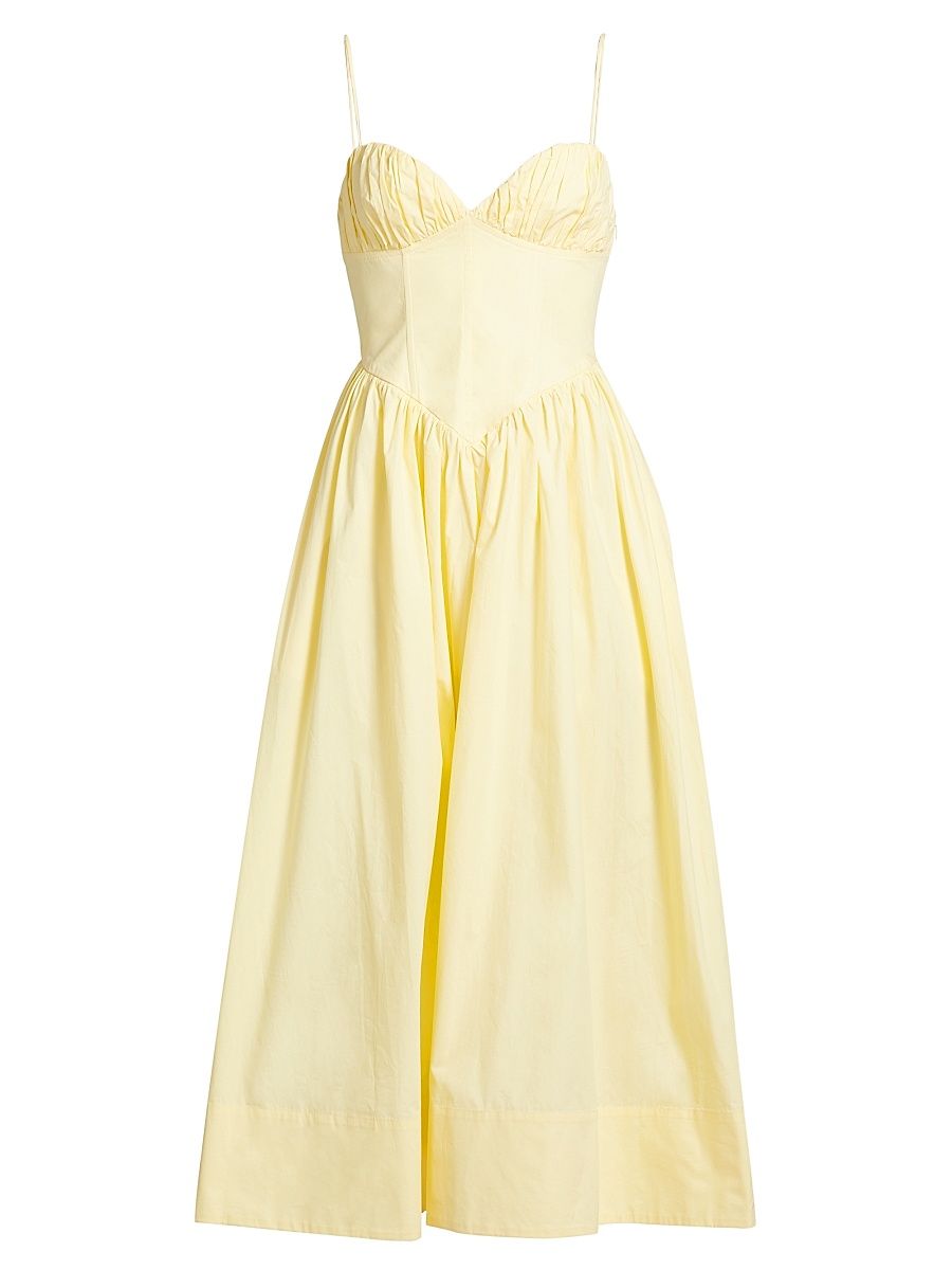 Women's Carmine Cotton Fit & Flare Midi-Dress - Glacier - Size Small